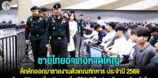 ชายไทยอำเภอหาดใหญ่ คึกคักออกมารายงานตัวเกณฑ์ทหาร ประจำปี 2569” ด้านแม่ทัพภาคที่ 4 เดินทางเยี่ยมให้กำลังใจแก่ชายไทยและเจ้าหน้าที่ ย้ำชัด! ทุกขั้นตอนต้องโปร่งใส ยุติธรรม และตรวจสอบได้