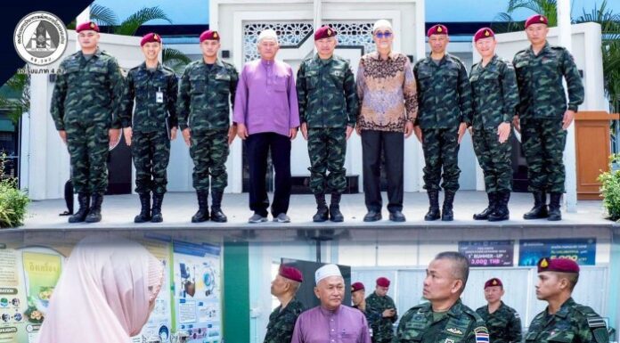 ผู้บังคับหน่วยเฉพาะกิจสันติสุข เยี่ยมโรงเรียนธรรมวิทยามูลนิธิ จังหวัดยะลา หารือแนะแนวการศึกษาต่อต่อในสถาบันทางทหาร พร้อมสร้างความเข้าใจบทบาทกองทัพ เสริมความร่วมมือพัฒนานักเรียน