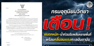 กรมอุตุนิยมวิทยาเตือน! ฝนตกหนัก–น้ำท่วมฉับพลันหลายพื้นที่ พร้อมคลื่นลมแรงทะเลอันดามัน 14 – 18 พฤษภาคม 2569 นี้