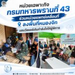 หน่วยเฉพาะกิจกรมทหารพรานที่ 43 ร่วมหน่วยแพทย์เคลื่อนที่ ลงพื้นที่หนองจิก มอบวีลแชร์เติมกำลังใจให้ผู้พิการ