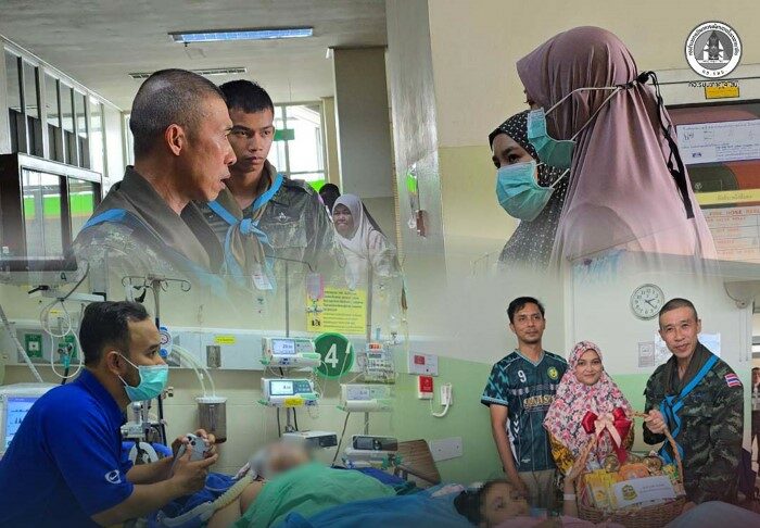 ผบ.ควบคุมสุริโยทัย รุดอุ้มขวัญเหยื่อไฟใต้แม่เผยฝันร้าย “กระสุนฝังลึกใกล้ประสาท”แพทย์จำใจยุติผ่าตัดปล่อยคาขาเด็ก 9 ขวบ