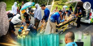 “ทหารพราน 42 หัวใจคือประชาชน” รุดช่วยเหตุรถจักรยานยนต์ล้มกลางถนนยะหริ่ง ก่อนตามดูแลถึงข้างเตียงผู้บาดเจ็บ