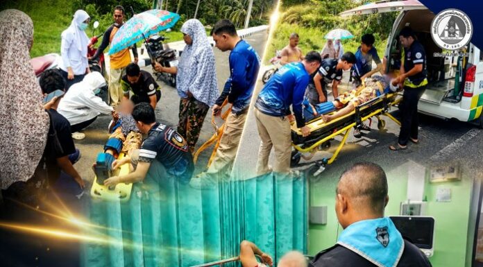 “ทหารพราน 42 หัวใจคือประชาชน” รุดช่วยเหตุรถจักรยานยนต์ล้มกลางถนนยะหริ่ง ก่อนตามดูแลถึงข้างเตียงผู้บาดเจ็บ