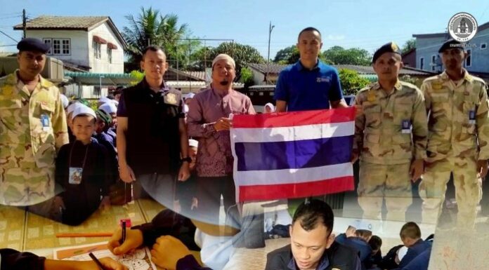 หน่วยเฉพาะกิจสันติสุข จัดกิจกรรมวาดภาพธงชาติไทยในตาดีกา อำเภอยี่งอ จังหวัดนราธิวาส เสริมสร้างเยาวชนรักชาติ สร้างความเข้าใจและความร่วมมือในชุมชน