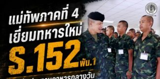 แม่ทัพภาคที่ 4 เยี่ยมทหารใหม่ ร.152 พัน.1 ร่วมรับประทานอาหารกลางวัน สร้างขวัญกำลังใจสู่การเป็นกำลังสำคัญของชาติ