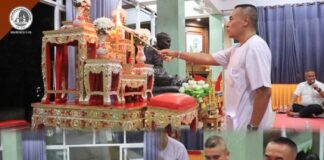 กองอำนวยการรักาาความมั่นคงภายในภาค 4 ส่วนหน้า จัดกิจกรรมไหว้พระวันธรรมสวนะ