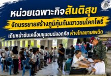 หน่วยเฉพาะกิจสันติสุข จัดบรรยายสร้างภูมิคุ้มกันเยาวชนโคกโพธิ์ เดินหน้าขับเคลื่อนชุมชนปลอดภัยห่างไกลยาเสพติด