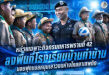 ผู้บังคับหน่วยเฉพาะกิจกรมทหารพรานที่ 42 ลงพื้นที่เยือนโรงเรียนบ้านท่าข้าม อำเภอปะนาเระ จังหวัดปัตตานี