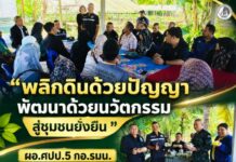 “พลิกดินด้วยปัญญา พัฒนาด้วยนวัตกรรม นำพาชุมชนสู่วิถีแห่งความยั่งยืน” หนุนเศรษฐกิจฐานราก! ผอ.ศปป.5 กอ.รมน. ลงพื้นที่ปัตตานี จับมือผู้นำชุมชน ขับเคลื่อน “เกษตรทฤษฎีใหม่” ยกระดับวิสาหกิจชุมชนสู่สันติสุข