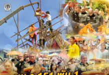 ผู้บังคับกองพันทหารราบที่ 1 กรมทหารราบที่ 151 นำกำลังพลและผู้นำชุมชนร่วมพิธียกช่อฟ้าอุโบสถทอดผ้าป่าสามัคคี ณ วัดไพโรจน์ประชาราม อำเภอรือเสาะ เสริมสร้างความเข้าใจและความสัมพันธ์อันดีในพื้นที่