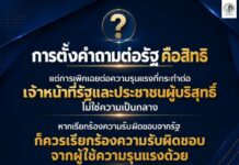 การตั้งคำถามต่อรัฐ คือสิทธิ