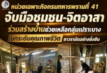 หน่วยเฉพาะกิจกรมทหารพรานที่ 41 จับมือชุมชน-จิตอาสา ร่วมสร้างบ้านช่วยเหลือกลุ่มเปราะบาง ยกระดับคุณภาพชีวิตชาวรามันอย่างยั่งยืน
