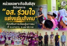 หน่วยเฉพาะกิจสันติสุข จัดโครงการ “อส. ร่วมใจ แต่งแต้มสังคม” ส่งเสริมการเรียนรู้เยาวชน ที่ อ.บาเจาะ จ.นราธิวาส