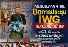 กอ.รมน.ภาค 4 สน. ปิดการประชุม IWG ทบทวนแผนปี 69ใช้ CLA ยกระดับการวิเคราะห์ปัญหา มุ่งแก้ปัญหาชายแดนใต้อย่างยั่งยืน