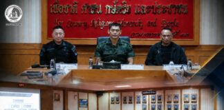 ผู้บังคับกองกำลังทหารพรานจังหวัดชายแดนภาคใต้ ต้อนรับ รองผู้บัญชาการโรงเรียนข่าวทหารบก ในโอกาสเดินทางรับฟังการบรรยายสรุปผลการปฏิบัติงาน ณ ค่ายอิงคยุทธบริหาร