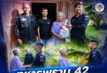 “ทหารพราน 42 ห่วงใยประชาชน” ผบ.ฉก.ทพ.42 ลงพื้นที่ถึงบ้าน เยี่ยมผู้สูงอายุ รับฟังปัญหา พร้อมมอบสิ่งของอุปโภคบริโภค