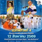 แม่ทัพภาคที่ 4 เป็นประธานพิธีเฉลิมพระเกียรติฯ 12 สิงหาคม 2569 น้อมสำนึกในพระมหากรุณาธิคุณ “พระพันปีหลวง”