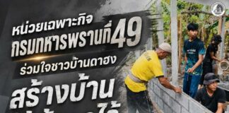 หน่วยเฉพาะกิจกรมทหารพรานที่ 49 ร่วมใจชาวบ้านดาฮง สร้างบ้านให้ผู้ยากไร้ ยกระดับคุณภาพชีวิต