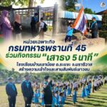 หน่วยเฉพาะกิจกรมทหารพรานที่ 45 ร่วมกิจกรรม “เสาธง 5 นาที” โรงเรียนบ้านเขาน้อย อำเภอระแงะ จังหวัดนราธิวาส สร้างความเข้าใจและสานสัมพันธ์เยาวชน
