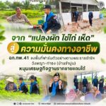 “จาก “แปลงผัก ไข่ไก่ เห็ด” สู่ความมั่นคงทางอาชีพ” ฉก.ทพ.41 ลงพื้นที่ฟาร์มตัวอย่างตามพระราชดำริฯ วังพญา–ท่าธง (บ้านจำปูน) หนุนเศรษฐกิจฐานรากชายแดนใต้