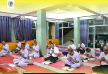 กอ.รมน.ภาค 4 สน. จัดกิจกรรมไหว้พระและสวดมนต์ ณ ค่ายสิรินธร ใช้หลักธรรมสร้างสติ – ความเข้มแข็งในการทำงานชายแดนใต้