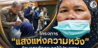 โครงการ “แสงแห่งความหวัง” รักษาตาต้อกระจกให้ประชาชน 190 ราย คืนคุณภาพชีวิตสู่ประชาชน เฉลิมพระเกียรติพระบาทสมเด็จพระเจ้าอยู่หัว และสมเด็จพระนางเจ้าฯ พระบรมราชินี
