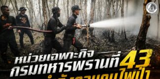 หน่วยเฉพาะกิจกรมทหารพรานที่ 43 ระดมกำลังควบคุมไฟป่าหนองจิก ปัตตานี สกัดไฟไม่ให้ลุกลามถึงชุมชน เร่งเฝ้าระวังต่อเนื่อง