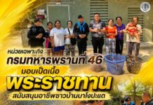 หน่วยเฉพาะกิจกรมทหารพรานที่ 46 มอบเป็ดเนื้อพระราชทาน สนับสนุนอาชีพชาวบ้านบาโงปะแต