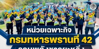 หน่วยเฉพาะกิจกรมทหารพรานที่ 42 รวมพลังชาวยะหริ่ง จัดกิจกรรมจิตอาสาบำเพ็ญสาธารณประโยชน์และบำเพ็ญสาธารณกุศล เพื่อพัฒนาพื้นที่