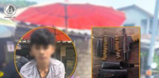 ควบคุมตัวผู้ต้องหาตามหมายจับ 2 หมาย พร้อมตรวจยึดอาวุธปืน 9 มม. พร้อมกระสุนเพียบ คาดเอี่ยวเหตุการณ์บูเก๊ะซามี