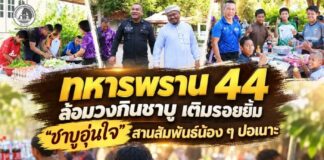 ทหารพราน 44 ล้อมวงกินชาบู เติมรอยยิ้ม “ชาบูอุ่นใจ” สานสัมพันธ์น้อง ๆ ปอเนาะ