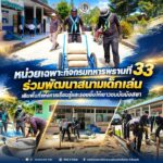 หน่วยเฉพาะกิจกรมทหารพรานที่ 33 ร่วมพัฒนาสนามเด็กเล่น เติมพื้นที่แห่งการเรียนรู้และรอยยิ้มให้เยาวชนบันนังสตา