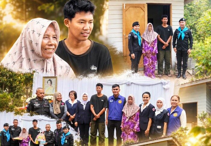 หน่วยเฉพาะกิจกรมทหารพรานที่ 44 ร่วมส่งมอบบ้านตามโครงการกาชาดจังหวัดปัตตานี ยกระดับคุณภาพชีวิตและสร้างความมั่นคงในที่อยู่อาศัยให้ประชาชนอำเภอสายบุรี จังหวัดปัตตานี