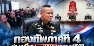 กองทัพภาคที่ 4 ประชุมชี้แจงและมอบแนวทางปฏิบัติ ผบ.นขต.ทภ.4 ครั้งที่ 11/69 (วาระพิเศษ) ถึงหน่วยระดับกองพัน