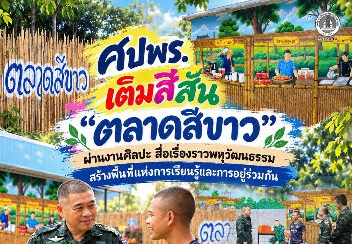 ศปพร. เติมสีสัน “ตลาดสีขาว” ผ่านงานศิลปะ สื่อเรื่องราวพหุวัฒนธรรม สร้างพื้นที่แห่งการเรียนรู้และการอยู่ร่วมกัน