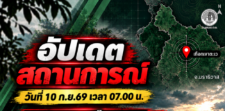 อัปเดตสถานการณ์ วันที่ 10 ก.ย.69 เวลา 07.00 น.เหตุปะทะบนเทือกเขาตะเว จ.นราธิวาส เจ้าหน้าที่ยังคงตรึงกำลังโดยรอบพื้นที่ รอเข้าตรวจสอบเมื่อสถานการณ์เอื้ออำนวย