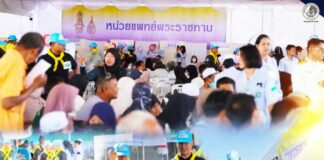 ศูนย์อำนวยการจิตอาสาพระราชทาน ภาค 4 ร่วมดูแลและอำนวยความสะดวกประชาชน เฝ้ารับเสด็จฯ ณ มัสยิดกลางจังหวัดปัตตานี