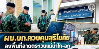 ผบ.บก.ควบคุมสุริโยทัย ลงพื้นที่ลาดตระเวนแม่น้ำโก-ลก ตรวจเข้มชายแดนตากใบ เสริมความพร้อมระบบเฝ้าระวัง และให้กำลังใจกำลังพล