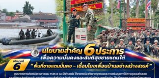 นโยบายสำคัญ 6 ประการ เพื่อความมั่นคงและสันติสุขชายแดนใต้ ของ พลโท ชาคริต อุจะรัตน แม่ทัพภาคที่ 4 / ผู้อำนวยรักษาความมั่นคงภายในภาค 4
