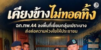 “เคียงข้างไม่ทอดทิ้ง” ฉก.ทพ.44 ลงพื้นที่เยี่ยมกลุ่มเปราะบาง ส่งต่อความห่วงใยให้ประชาชน