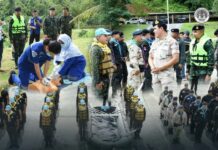 ร.152 พัน 1 ร่วมตรวจความพร้อมบรรเทาสาธารณภัย รับมืออุทกภัยพื้นที่บันนังสตา